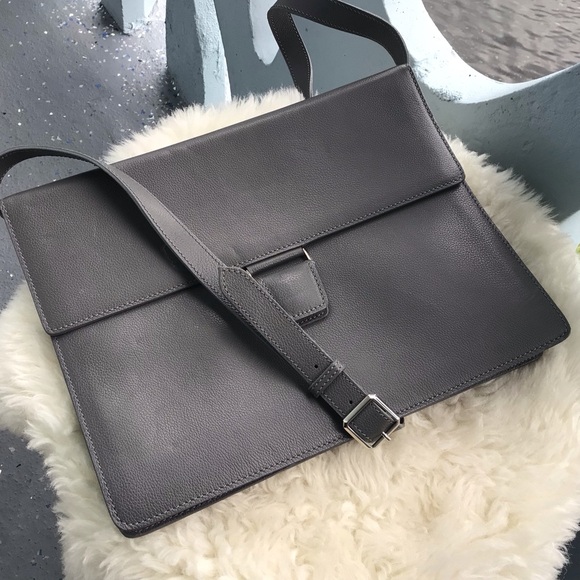 Narciso Rodriguez Leather Messenger with Shoulder Strap - Shows Damage - Picture 2 of 16